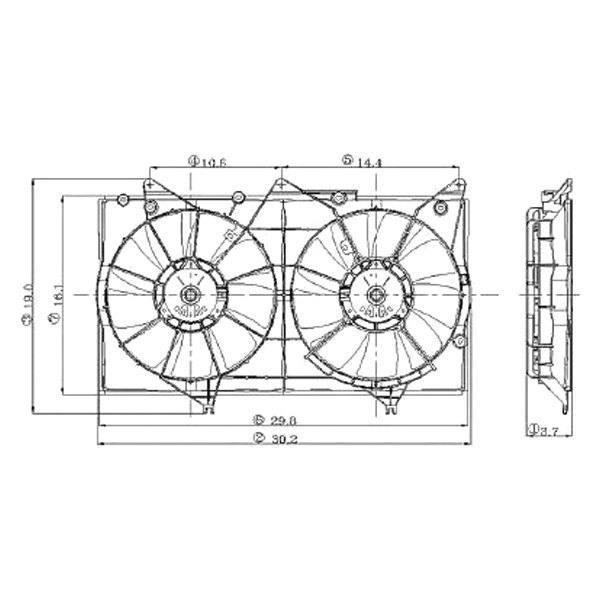 Replace® LX3115107 Radiator Fan Assembly