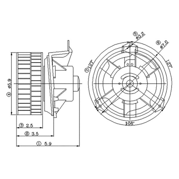 Replace® BLM010232 HVAC Blower Motor