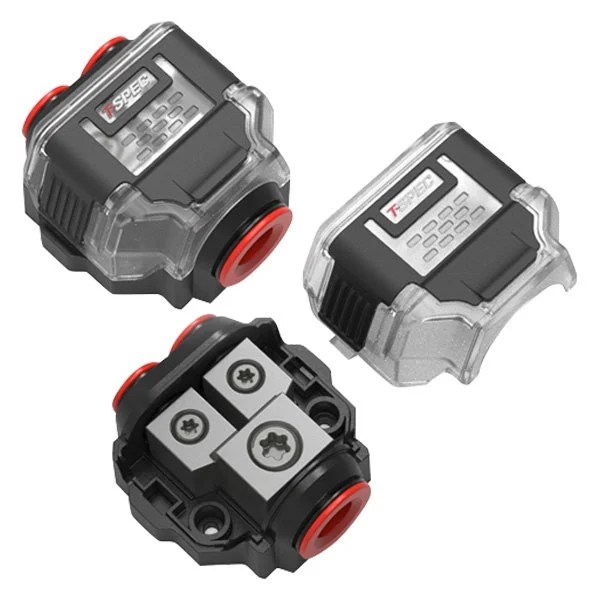 TSpec® VDB1 Black Nickel Plated 2Position Power & Ground Distribution Block (1 x 0/1 to 4