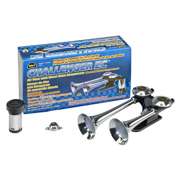 Wolo® 809 Challenger™ 2 Trumpet Chrome 12 Volt EC Roof Mount Air Horn