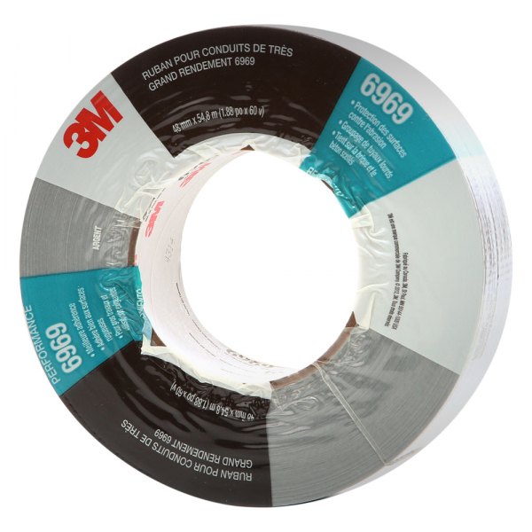 3M® 6969 180' x 1.88" Black Extra Heavy Duty Duct Tape