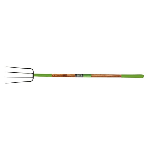 AMES® 2826700 4Tine Manure Fork with 61" Straight Wood Handle