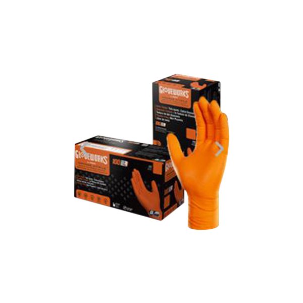 Gloveworks Hd Orange Nitrile Industrial Disposable Gloves Sales Shop