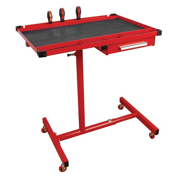 ATD® 7012 Red HeavyDuty Mobile Work Table with Drawer (20" W x 29" L