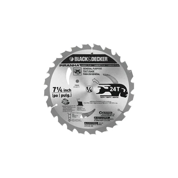 Black & Decker® PR824 Piranha™ 71/4" 24T Carbide ATB Circular Saw