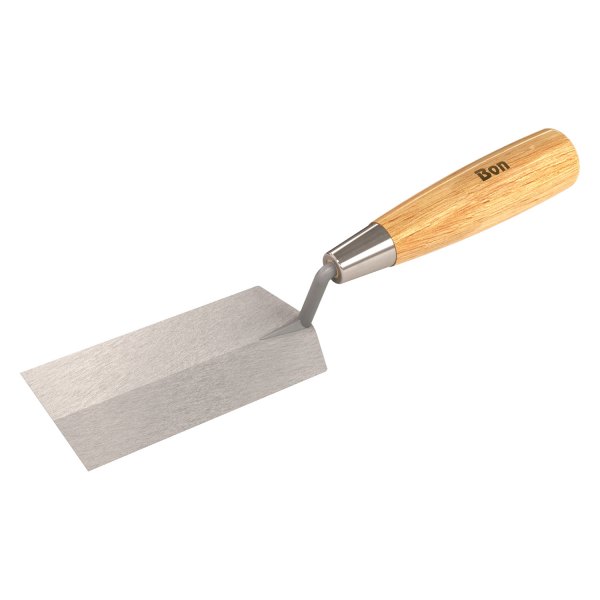 Bon® 11838 5" x 2" XL Wood Handle Carbon Steel Margin Trowel