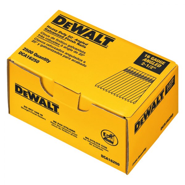 DeWALT® DCA16150 11/2" Angled Collated Finish Nails (2500 Pieces