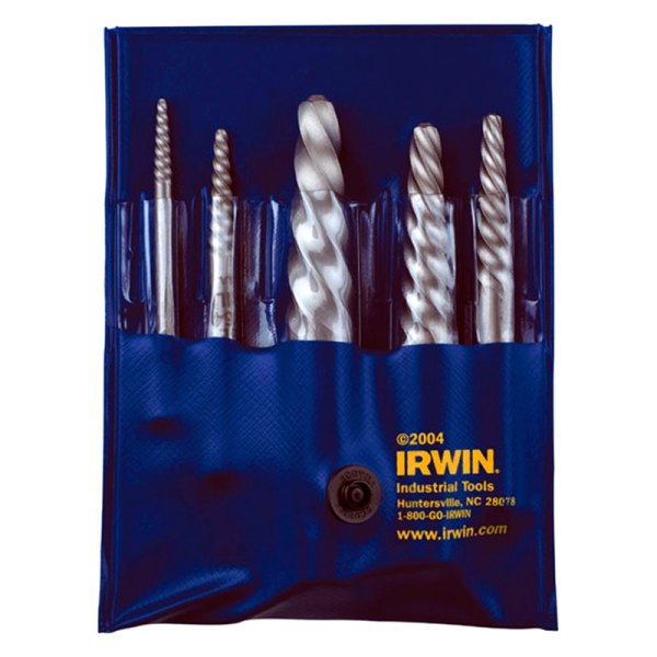 IRWIN® 52425 Hanson™ 535/524 Series™ 4piece 5/32" to 5/8" Square Shank Spiral Flute Screw