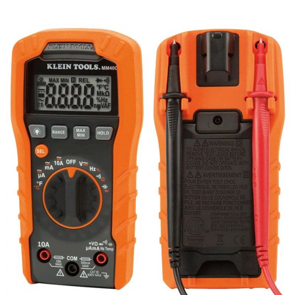 Install Bay® MM400 8Function Auto Ranging Digital Multimeter with