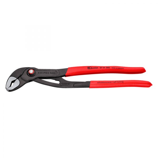 Knipex® 8721300 Cobra™ QuickSet™ 12" VJaws Dipped Handle Self