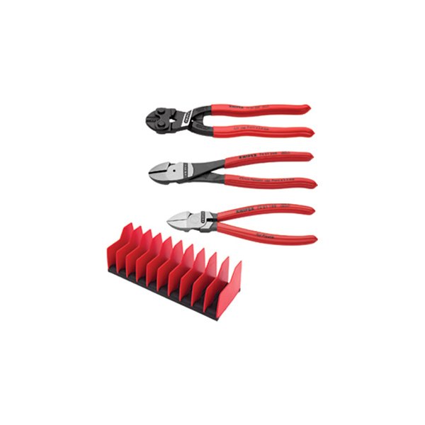 Knipex® 9K0080137US 3piece Plier Handle Cutter Mixed Set with 10piece Tool Holder