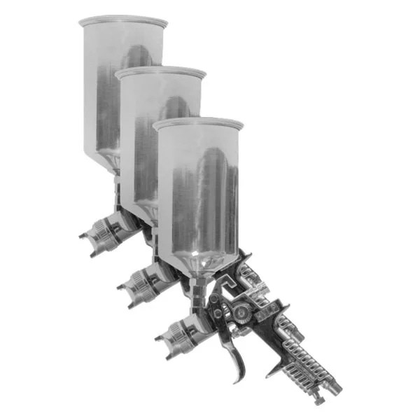 Performance Tool® M707 3piece Production HVLP Gravity Feed Spray Gun Set