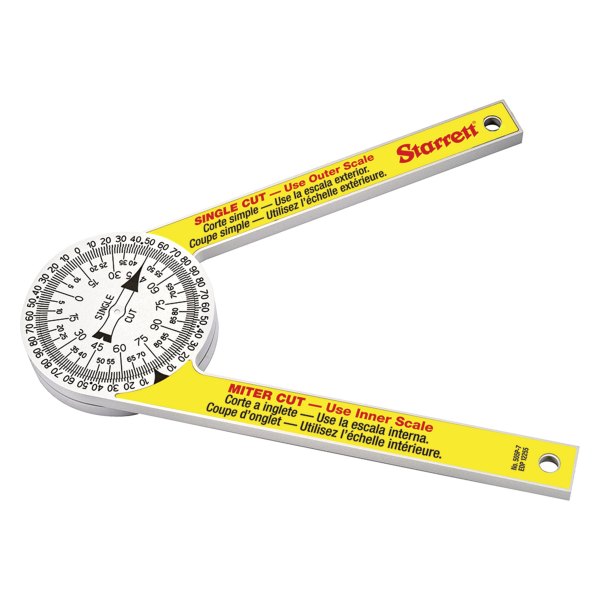 Starrett® 505P7 505 Series™ 0° to 360° Plastic Dial Gauge Protractor