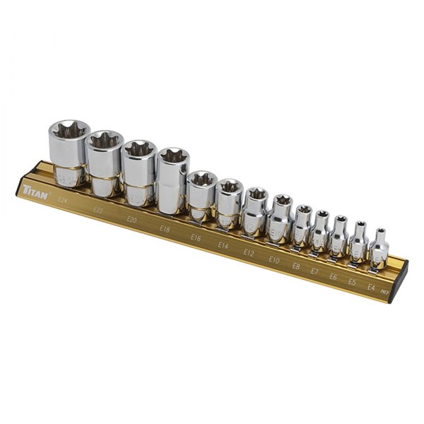 Titan Tools® 17403 1/4" Drive External Torx Socket Set 13 Pieces