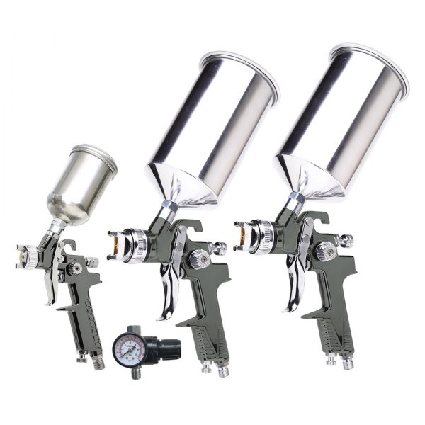 Titan Tools® HVLP Triple Setup Gravity Feed Spray Gun Kit
