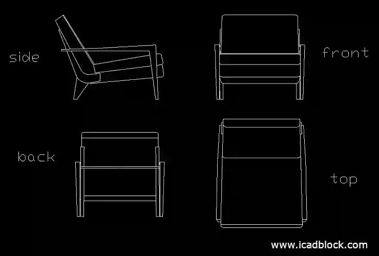 Lounge Chair CAD Block Collection In DWG ICADBLOCK, 50 OFF