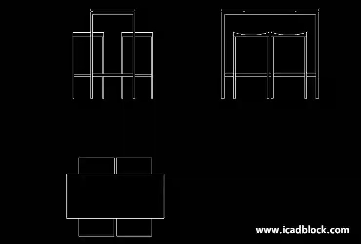 Bar Table CAD Block collection in AutoCAD iCADBLOCK