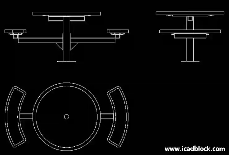 Picnic Table CAD Block Collection in AutoCAD iCADBLOCK