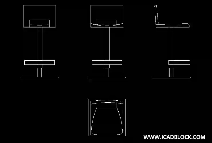 Bar Stool CAD Block collection in autocad iCADBLOCK