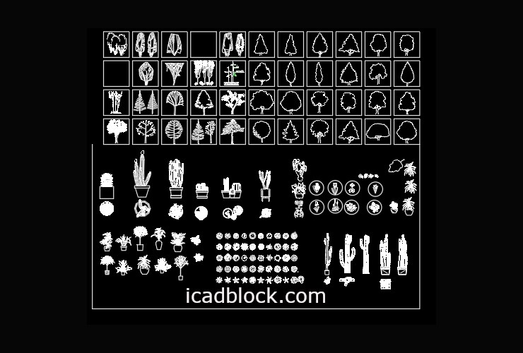 Colección de plantas en DWG AutoCAD iCADBLOCK