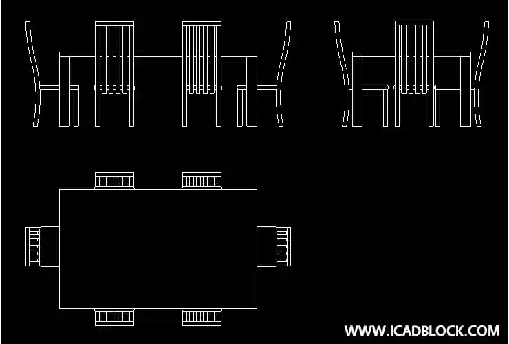 Dining Table CAD Block Collection in AutoCAD iCADBLOCK