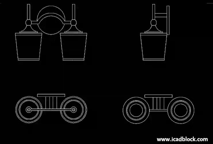 Wall light CAD Block in DWG , Full Collection iCADBLOCK