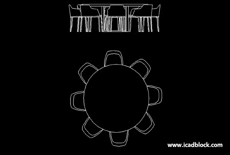 Dining Table CAD Block Collection in AutoCAD iCADBLOCK
