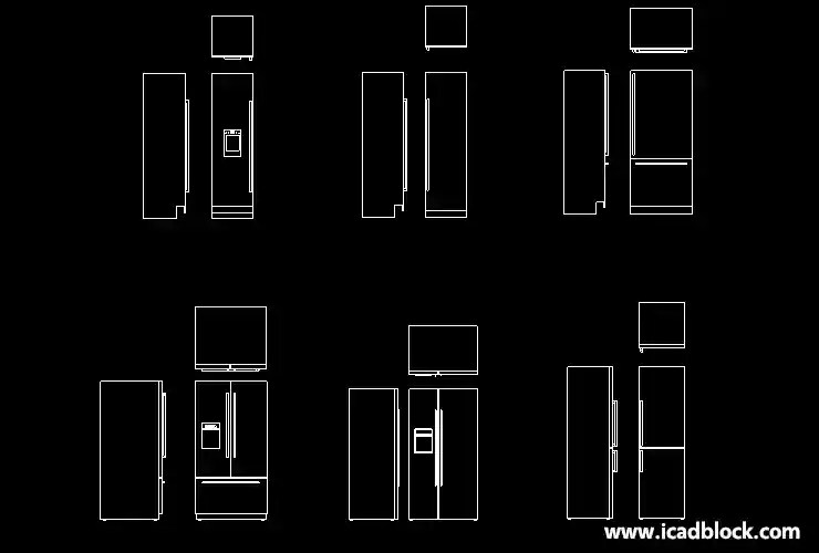 refrigerator dwg 2d model for autocad iCADBLOCK