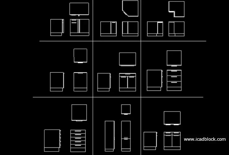 Kitchen Basic DWG Autocad Block iCADBLOCK