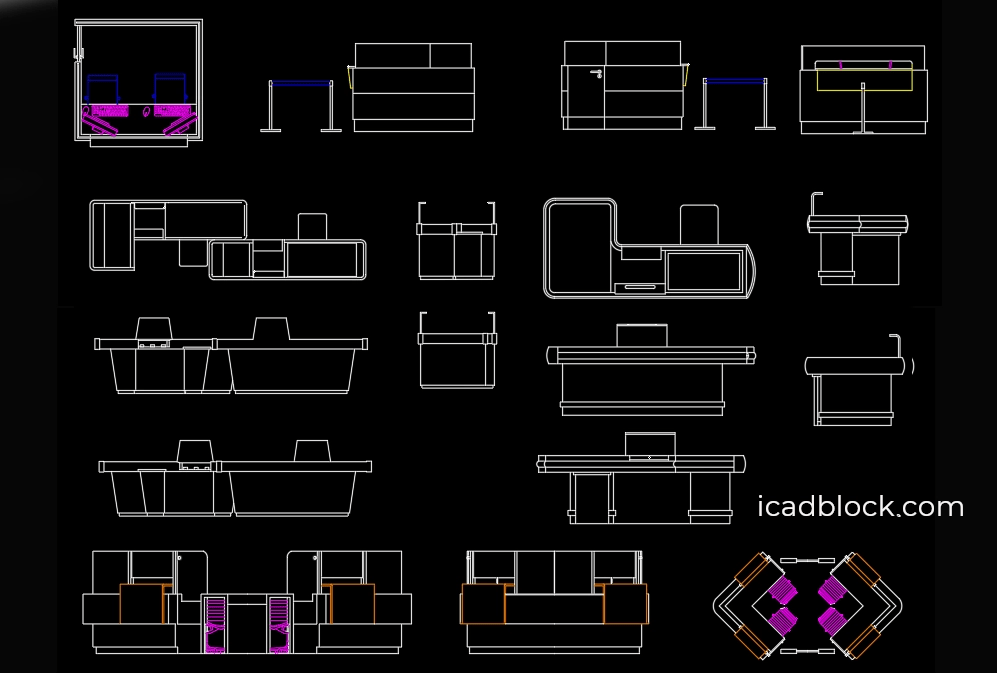 Cash Counter CAD Block in DWG iCADBLOCK