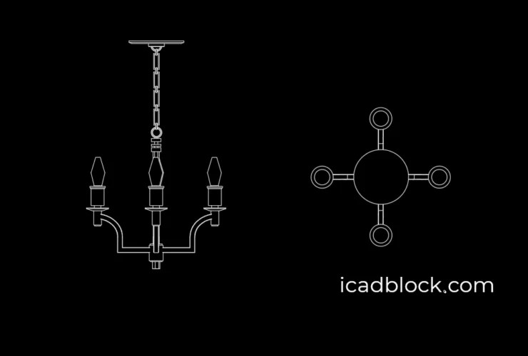 Chandelier CAD Block in DWG iCADBLOCK