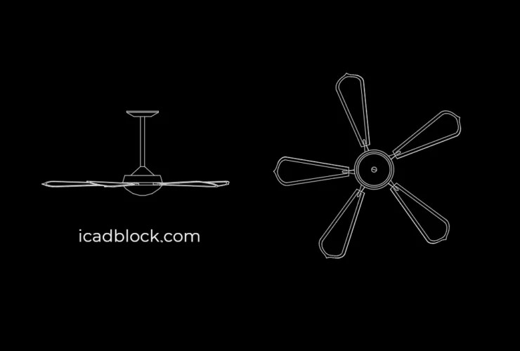 Ceiling Fan CAD Block collection in DWG iCADBLOCK
