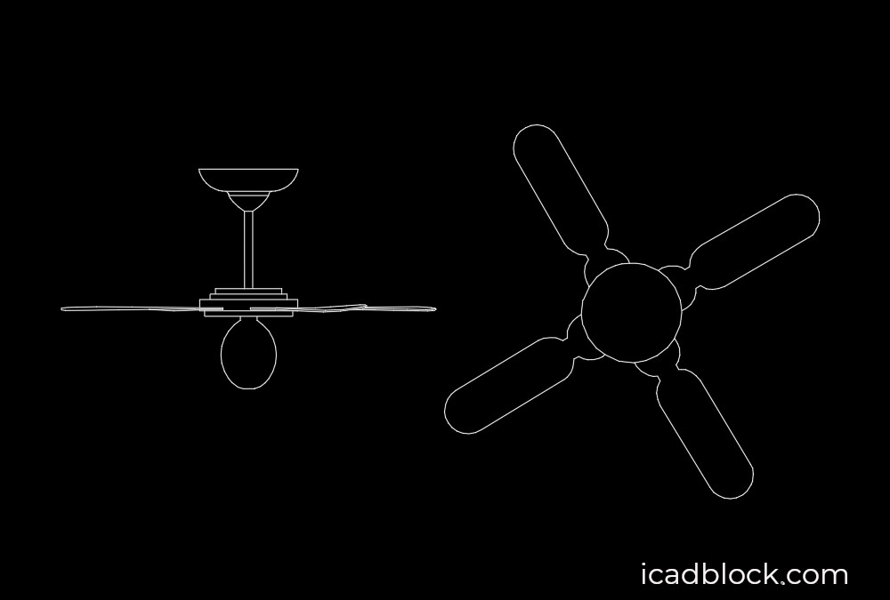Ceiling Fan DWG in AutoCAD iCADBLOCK