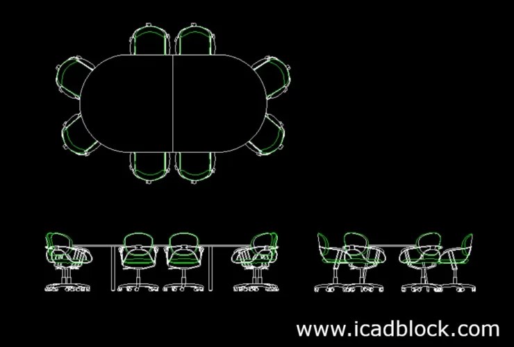 Conference Room CAD Block Collection in DWG iCADBLOCK