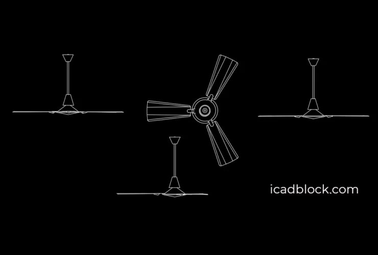 Ceiling Fan CAD Block collection in DWG iCADBLOCK