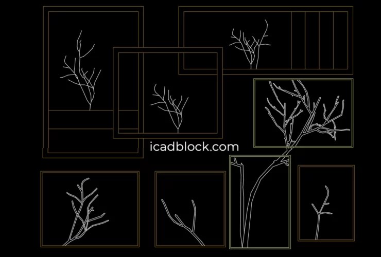 Wall art CAD Block collection, Painting frames DWG iCADBLOCK