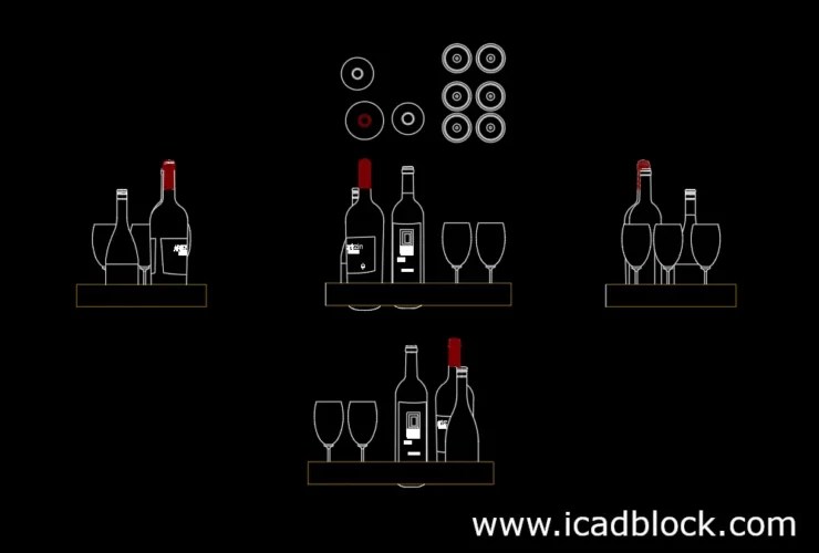 wine bottle Archives iCADBLOCK