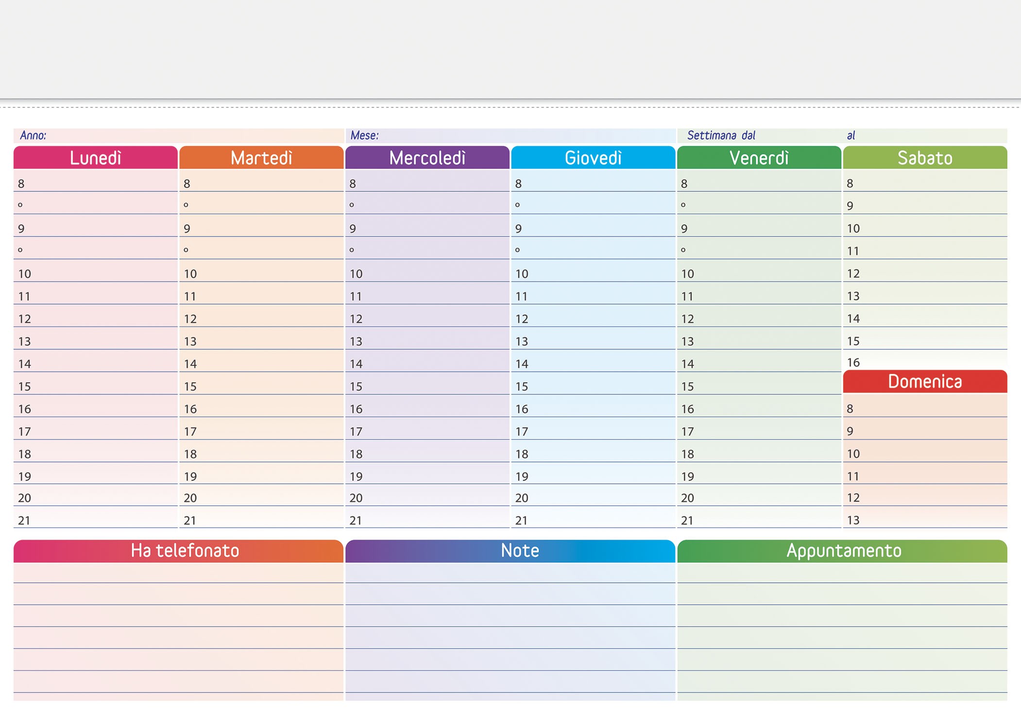 Planner 2023 Settimanale Da Stampare Image to u