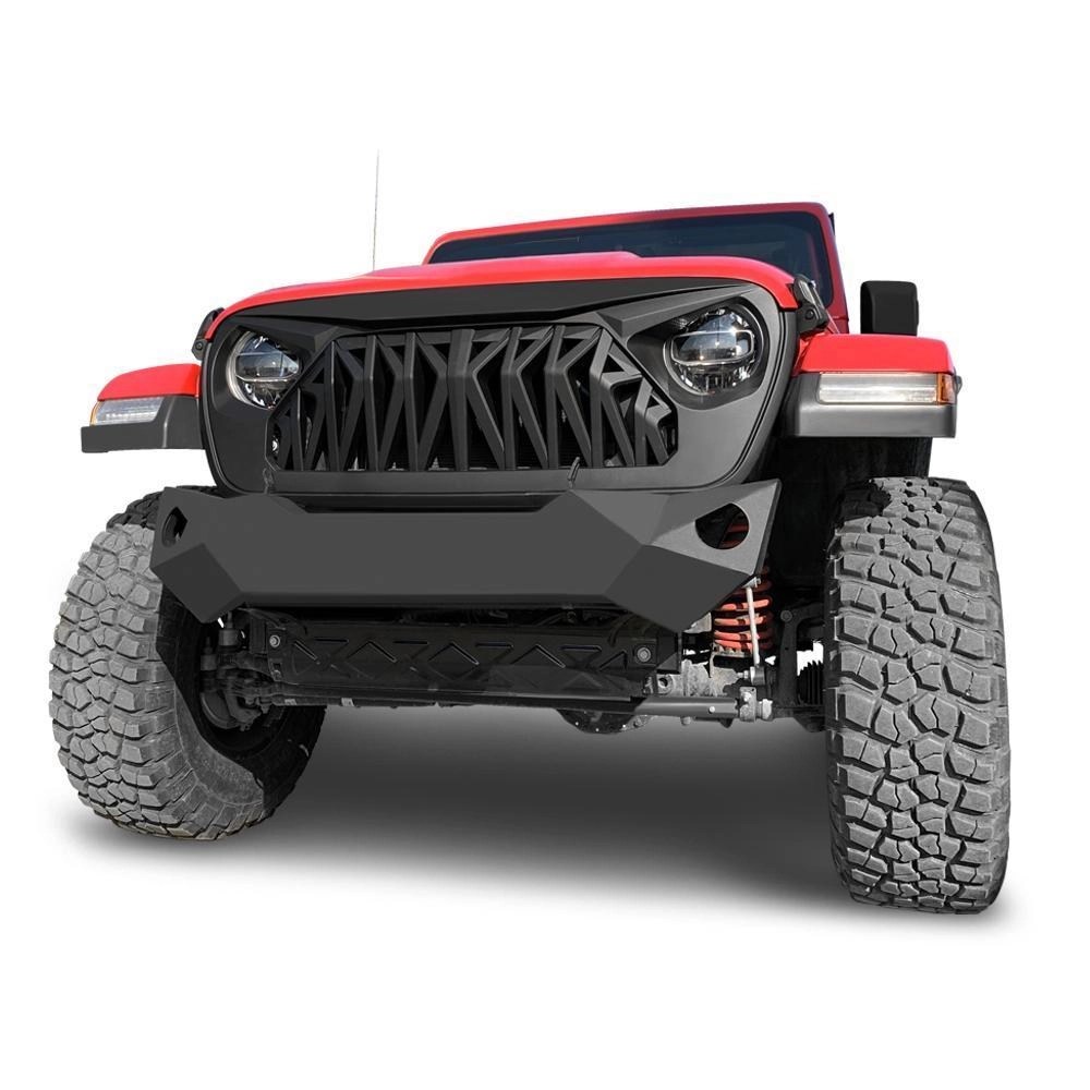 SHARK GRILLE MATTE BLACK FOR 1821 JEEP WRANGLER JL & GLADIATOR JT
