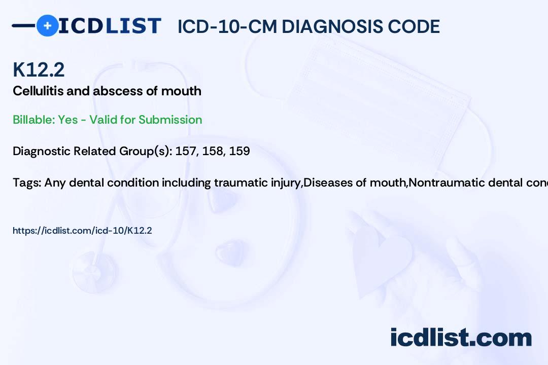 Cellulitis Dental Icd 10