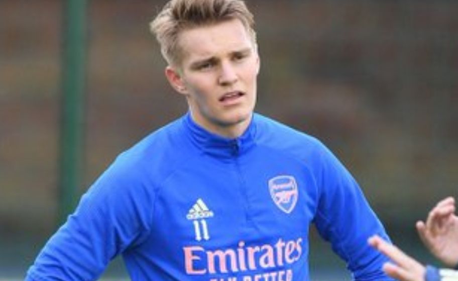 Photo Martin Odegaard in Arsenal training