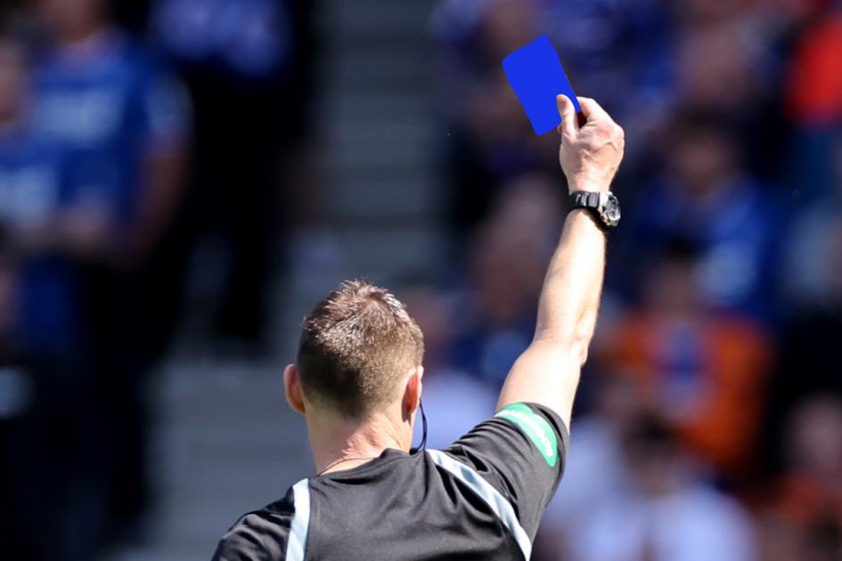 Blue card in football to be announced as part of sin bin trial