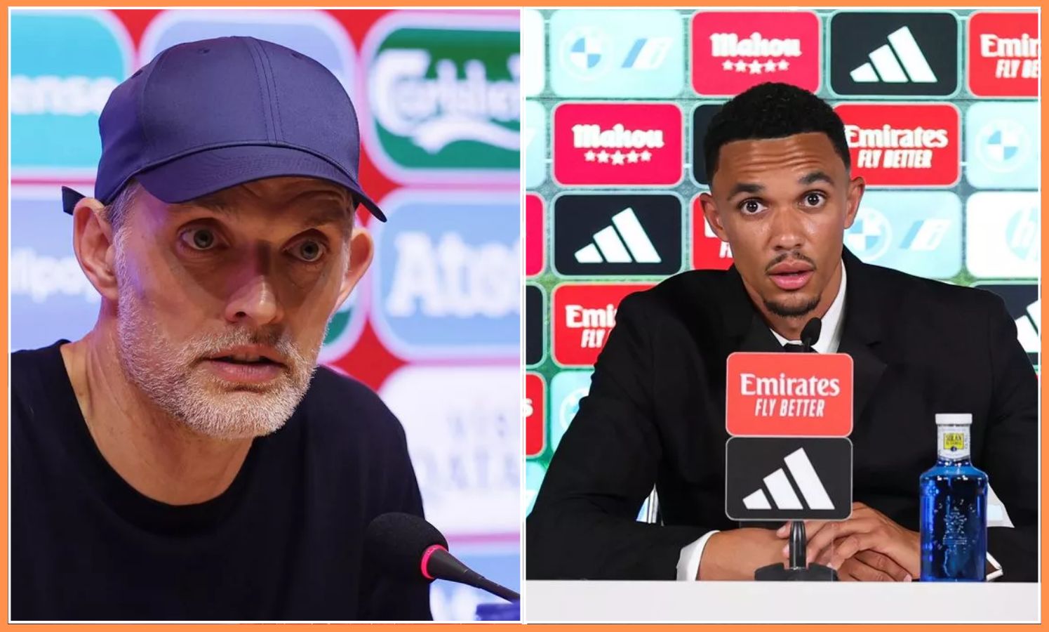 Tuchel, Trent Alexander-Arnold y Thomas Frank