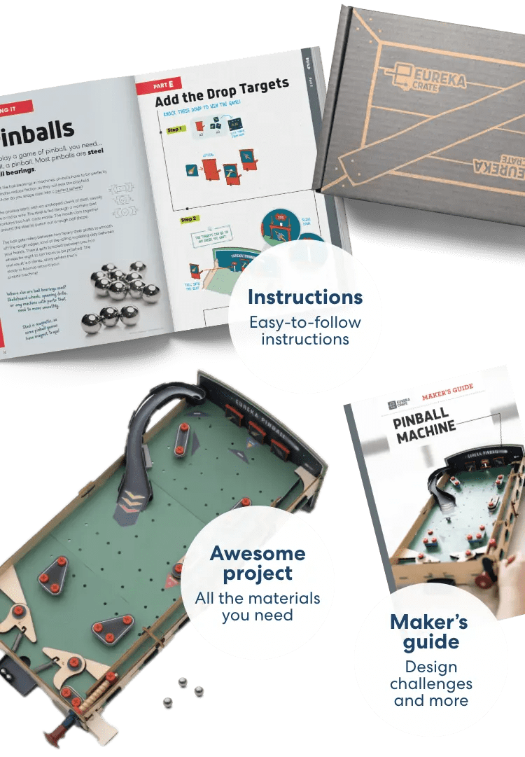 Start a Monthly Engineering Kit with Pinball Machine KiwiCo