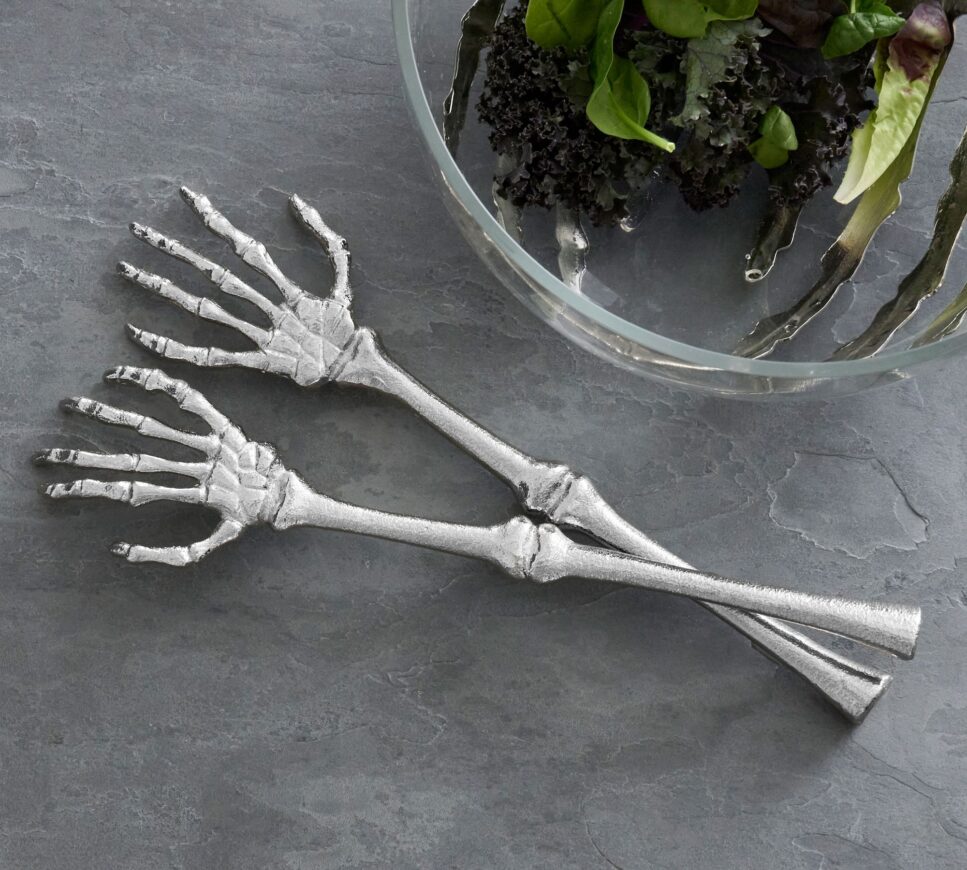 Skeleton Salad Bowl & Serving from Pottery Barn