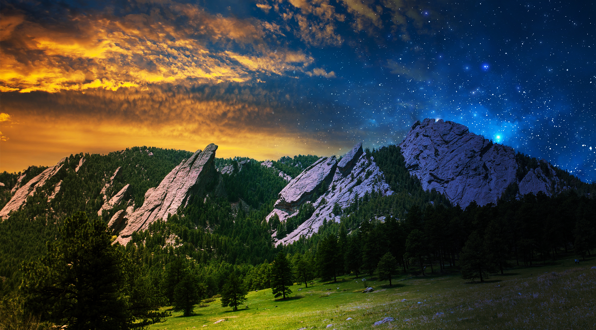 Mystical Mountains Photo Composition in