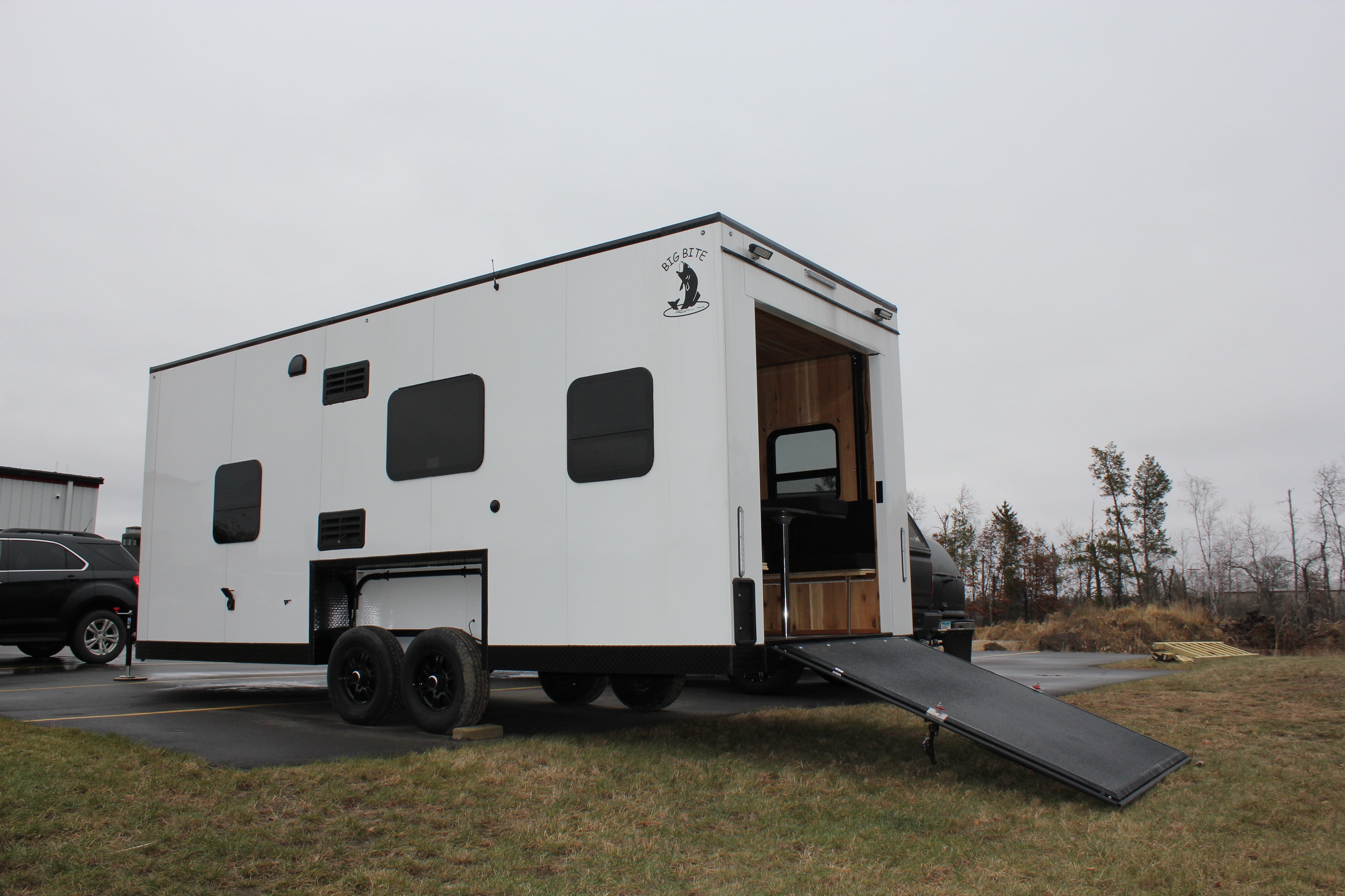 Big Bite 8'x20' RV Toy hauler Ice Forts Premier Yetti Fish House