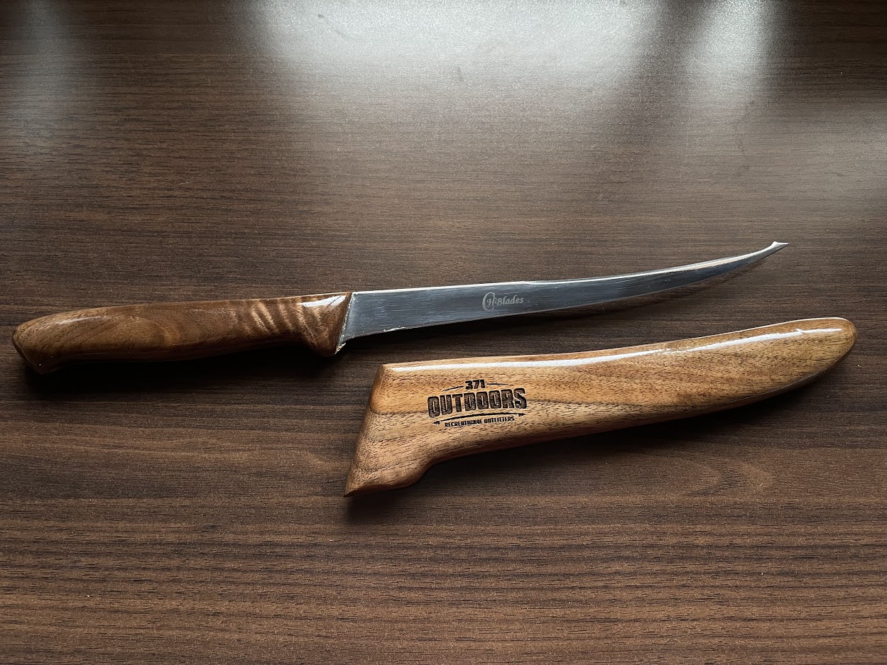 Custom Fillet Knife in Black Walnut Now In Stock at 371 Outdoors!