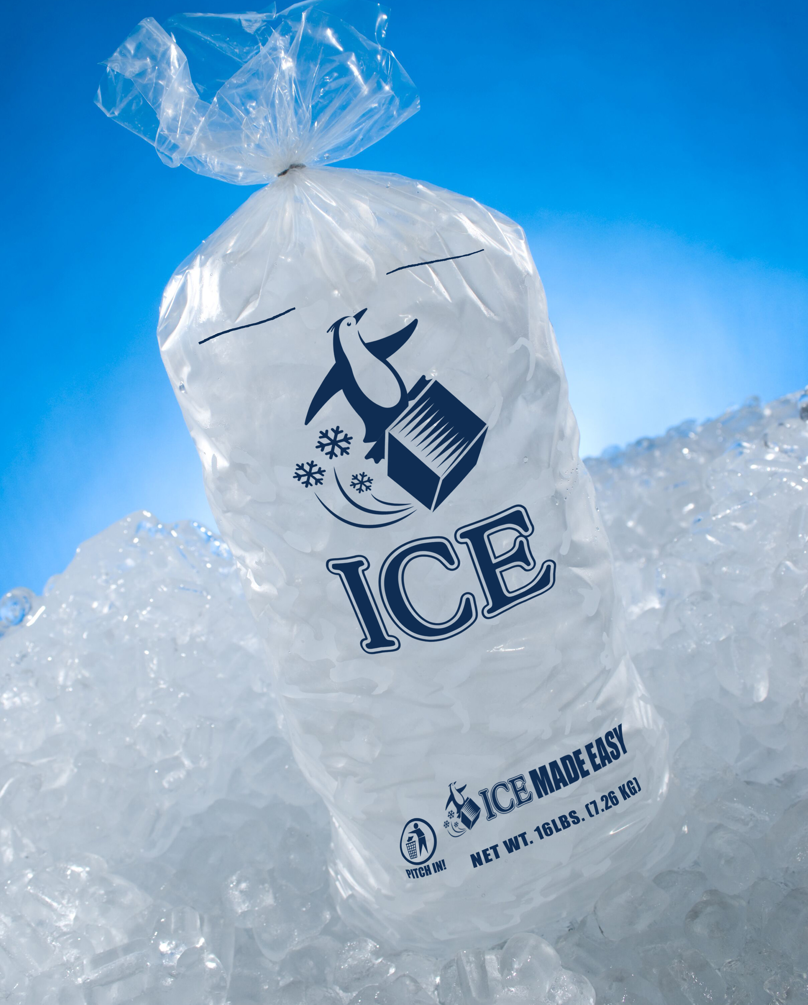 16 Ice Made Easy Bags Wire Wicket Ice Made Easy