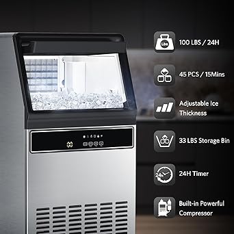 Ice maker store-Ice Maker- 100Lbs/Day Commercial Ice Machine - Ice